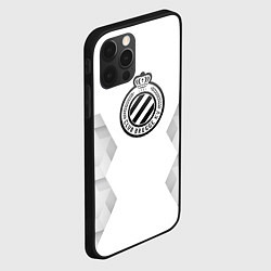 Чехол для iPhone 12 Pro Max Club Brugge white poly, цвет: 3D-черный — фото 2