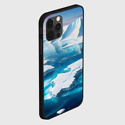 Чехол для iPhone 12 Pro Max Арктика льдины, цвет: 3D-черный — фото 2