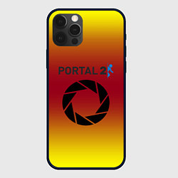 Чехол для iPhone 12 Pro Max Portal 2 gradient, цвет: 3D-черный