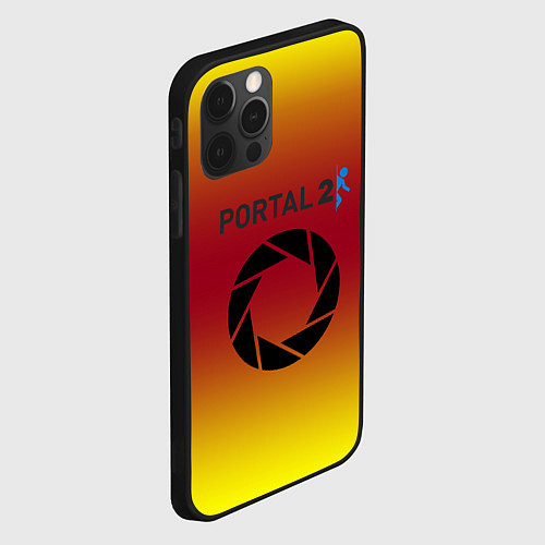 Чехол iPhone 12 Pro Max Portal 2 gradient / 3D-Черный – фото 2