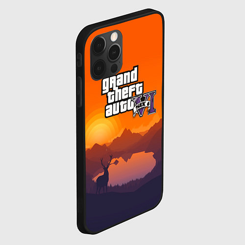 Чехол iPhone 12 Pro Max GTA6 nature / 3D-Черный – фото 2