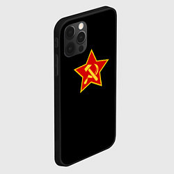 Чехол для iPhone 12 Pro Max Серп и молот ссср лого, цвет: 3D-черный — фото 2