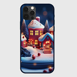 Чехол для iPhone 12 Pro Max Объемный новогодний городок, цвет: 3D-черный
