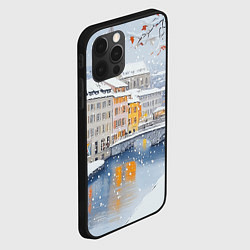 Чехол для iPhone 12 Pro Max Заснеженный Санкт-Петербург, цвет: 3D-черный — фото 2