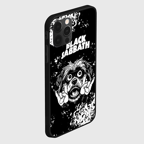 Чехол iPhone 12 Pro Max Black Sabbath рок пес / 3D-Черный – фото 2