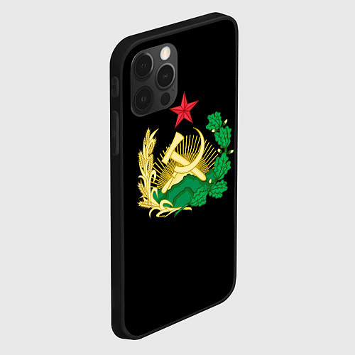 Чехол iPhone 12 Pro Max Советский союз герб / 3D-Черный – фото 2