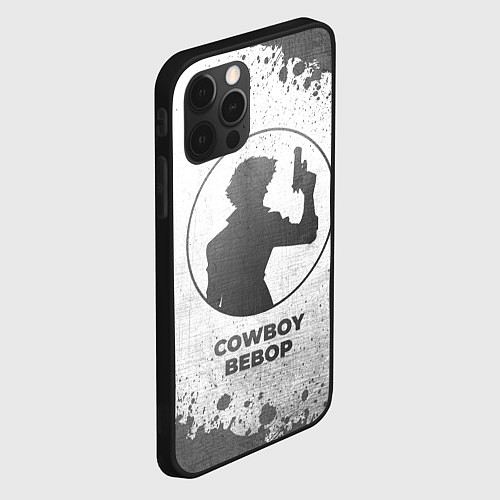 Чехол iPhone 12 Pro Max Cowboy Bebop - white gradient / 3D-Черный – фото 2