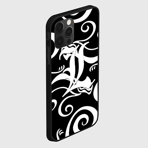 Чехол iPhone 12 Pro Max Death Note japan anime / 3D-Черный – фото 2