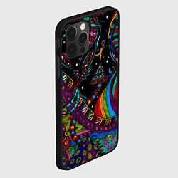 Чехол для iPhone 12 Pro Max Оптический узор девушка, цвет: 3D-черный — фото 2