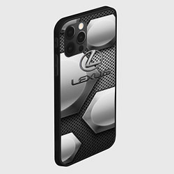 Чехол для iPhone 12 Pro Max Lexus карбон стиль, цвет: 3D-черный — фото 2