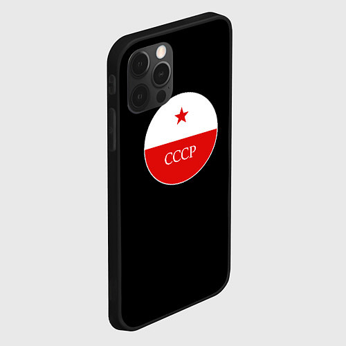 Чехол iPhone 12 Pro Max USSR logo steel / 3D-Черный – фото 2