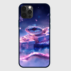 Чехол для iPhone 12 Pro Max Новогодняя магическая змея с подарками, цвет: 3D-черный