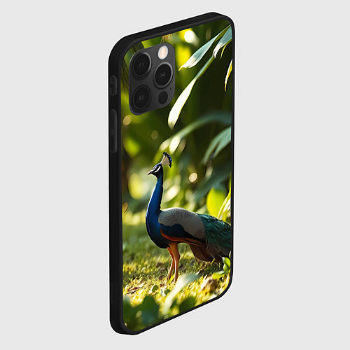 Чехол iPhone 12 Pro Max Стоящий рядом с ананасами и пальмами в солнечных л / 3D-Черный – фото 2