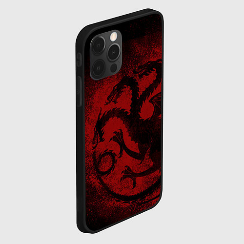 Чехол iPhone 12 Pro Max Targaryen house Game of Thrones / 3D-Черный – фото 2