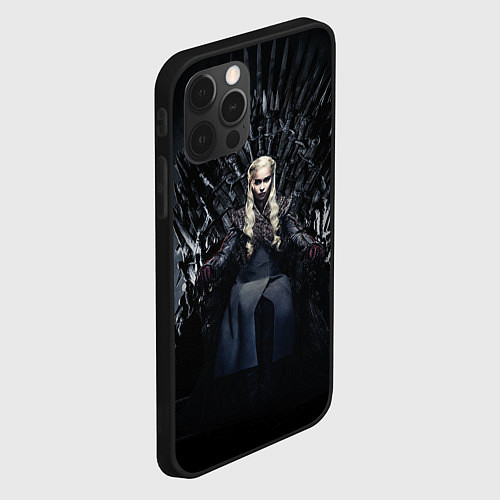 Чехол iPhone 12 Pro Max Дейнерис Таргариен игра престолов / 3D-Черный – фото 2