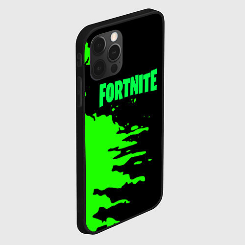 Чехол iPhone 12 Pro Max Fortnite краски звезды / 3D-Черный – фото 2