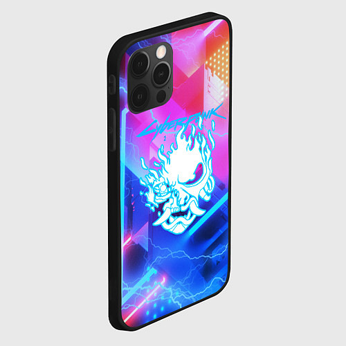 Чехол iPhone 12 Pro Max Cyberpunk samurai storm / 3D-Черный – фото 2