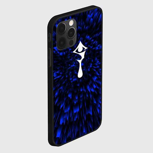 Чехол iPhone 12 Pro Max Hellsing blue energy / 3D-Черный – фото 2