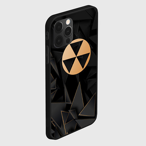 Чехол iPhone 12 Pro Max Fallout golden poly / 3D-Черный – фото 2