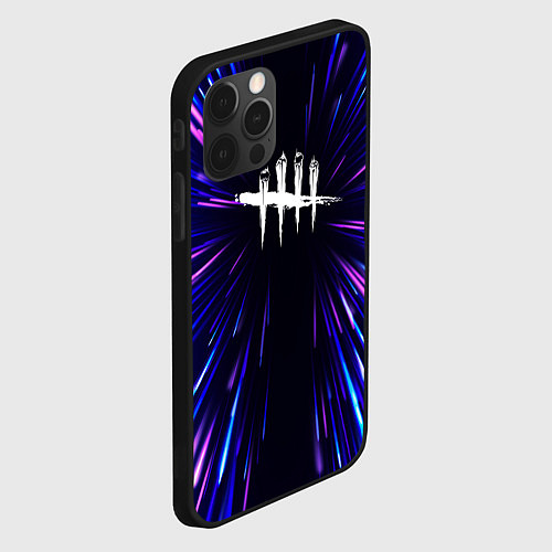 Чехол iPhone 12 Pro Max Dead by Daylight neon energy / 3D-Черный – фото 2