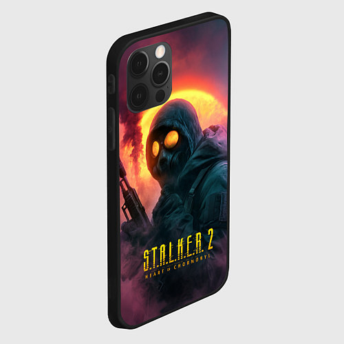 Чехол iPhone 12 Pro Max Stalker 2 радиоактивный фон / 3D-Черный – фото 2