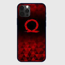 Чехол для iPhone 12 Pro Max God of War red poly, цвет: 3D-черный