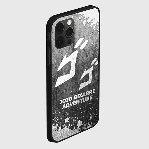 Чехол iPhone 12 Pro Max JoJo Bizarre Adventure - grey gradient / 3D-Черный – фото 2