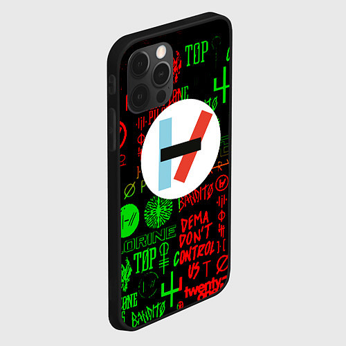 Чехол iPhone 12 Pro Max Twenty one pilots music steel / 3D-Черный – фото 2