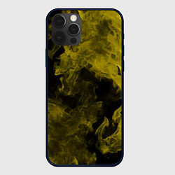 Чехол для iPhone 12 Pro Max Жёлтый дым в огне, цвет: 3D-черный