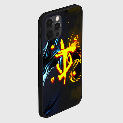 Чехол iPhone 12 Pro Max Doom logo monster / 3D-Черный – фото 2