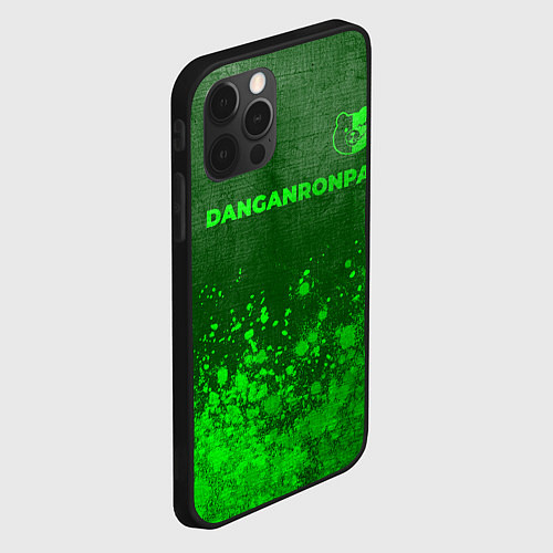 Чехол iPhone 12 Pro Max Danganronpa - green gradient посередине / 3D-Черный – фото 2