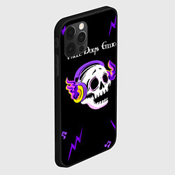 Чехол для iPhone 12 Pro Max Three Days Grace неоновый череп, цвет: 3D-черный — фото 2