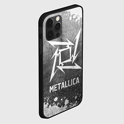 Чехол для iPhone 12 Pro Max Metallica - grey gradient, цвет: 3D-черный — фото 2