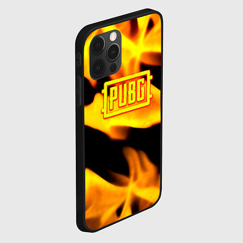 Чехол iPhone 12 Pro Max PUBG fire steel / 3D-Черный – фото 2