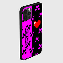 Чехол для iPhone 12 Pro Max Minecraft love game, цвет: 3D-черный — фото 2