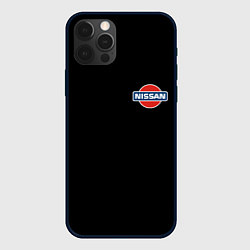 Чехол для iPhone 12 Pro Max Nissan logo steel, цвет: 3D-черный