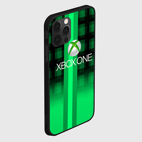 Чехол iPhone 12 Pro Max Xbox game studio geometry / 3D-Черный – фото 2