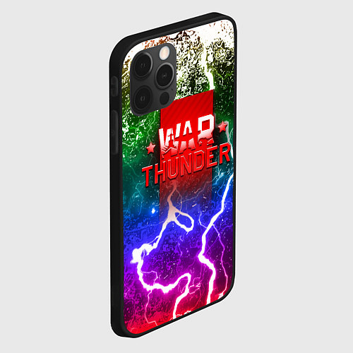 Чехол iPhone 12 Pro Max Wartunder неоновые брызги красок / 3D-Черный – фото 2