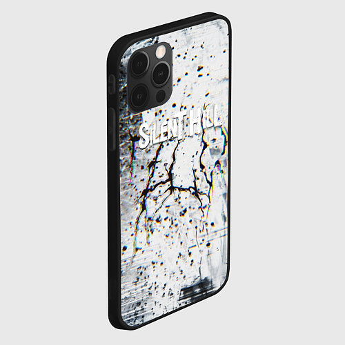 Чехол iPhone 12 Pro Max Silenthill текстура глитч / 3D-Черный – фото 2