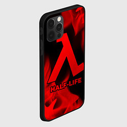 Чехол для iPhone 12 Pro Max Half-Life - red gradient, цвет: 3D-черный — фото 2