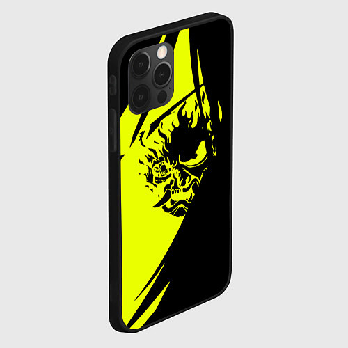 Чехол iPhone 12 Pro Max Cyberpunk 2077 тексутар / 3D-Черный – фото 2