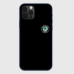 Чехол для iPhone 12 Pro Max Skoda logo auto, цвет: 3D-черный