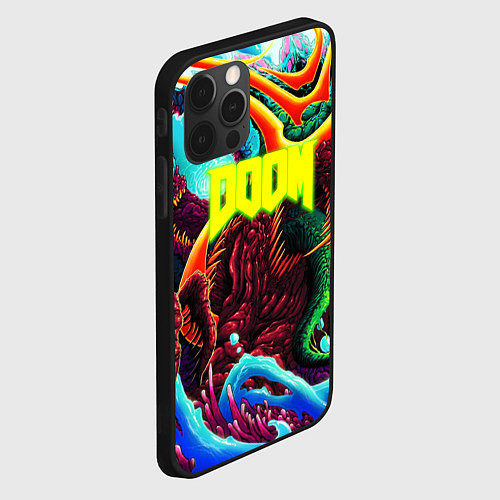 Чехол iPhone 12 Pro Max Doom monster mars / 3D-Черный – фото 2