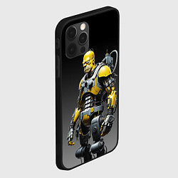 Чехол для iPhone 12 Pro Max Гомер Симпсон - киборг, цвет: 3D-черный — фото 2