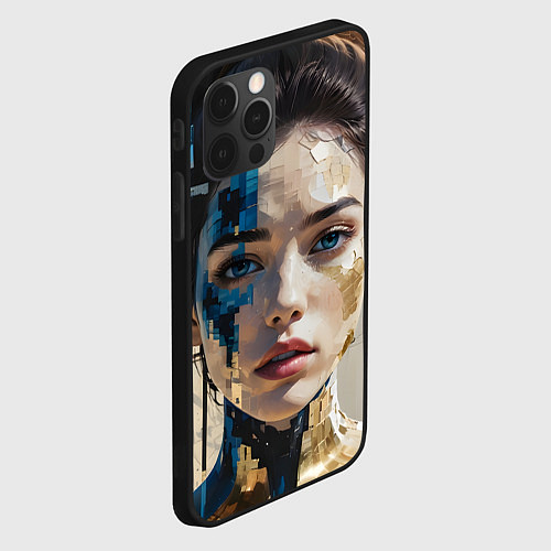 Чехол iPhone 12 Pro Max Art портрет / 3D-Черный – фото 2