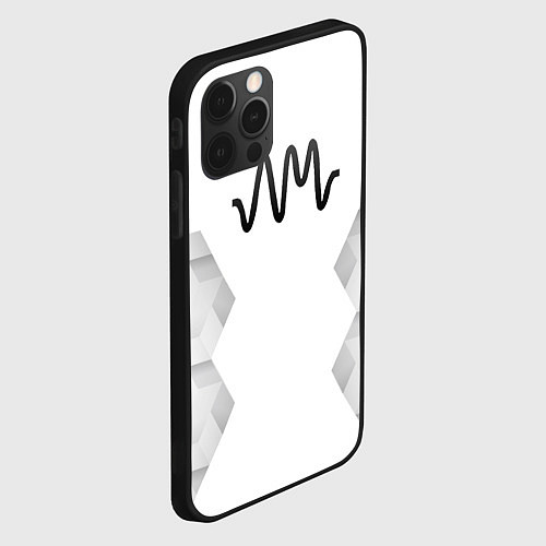 Чехол iPhone 12 Pro Max Arctic Monkeys white poly / 3D-Черный – фото 2