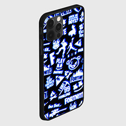Чехол для iPhone 12 Pro Max Fortnite neon game steel, цвет: 3D-черный — фото 2