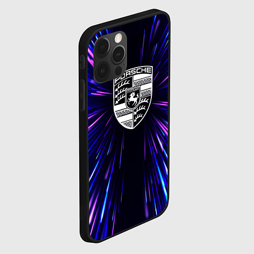 Чехол iPhone 12 Pro Max Porsche neon energy / 3D-Черный – фото 2