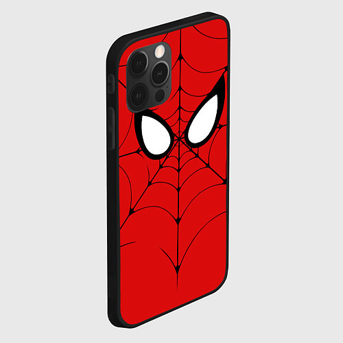 Чехол iPhone 12 Pro Max Человек-паук глаза / 3D-Черный – фото 2