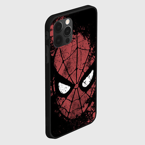 Чехол iPhone 12 Pro Max Spider-man splashes / 3D-Черный – фото 2